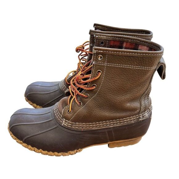 L.L. Bean Men's 8" Bean Boots Size 10 Brown Waterproof Ankle Boot - Picture 1 of 9